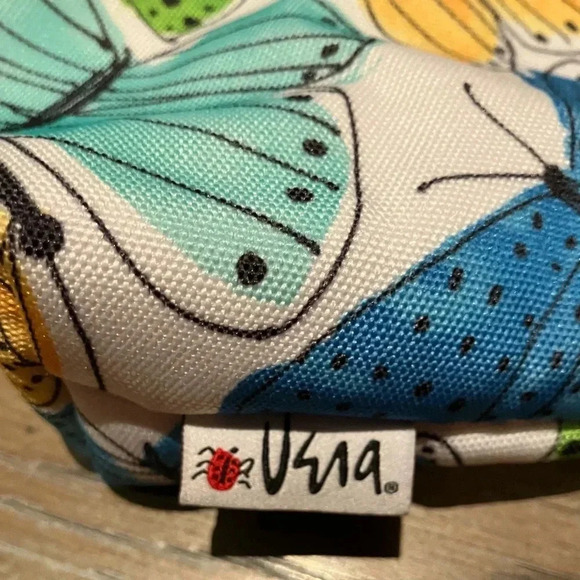 Vera Neumann Clinique Butterfly Print Zipper Makeup Cosmetics Bag Unused - Picture 2 of 6